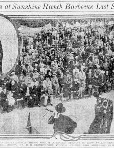 Newspaper story about the Naming of Granada, inset