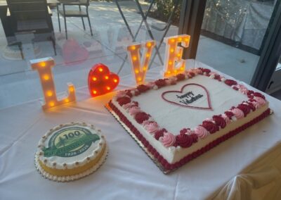 Centennial and Valentines cakes