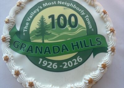 Cake decorated with Granada Hills Centennial logo