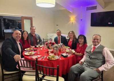 Councilmember John Lee and his wife Sheila with Emilie Koster, Mark Hovater and Paul Lacayo