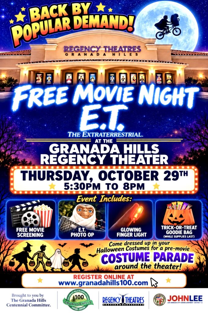 Free Movie Night ET Poster October 29